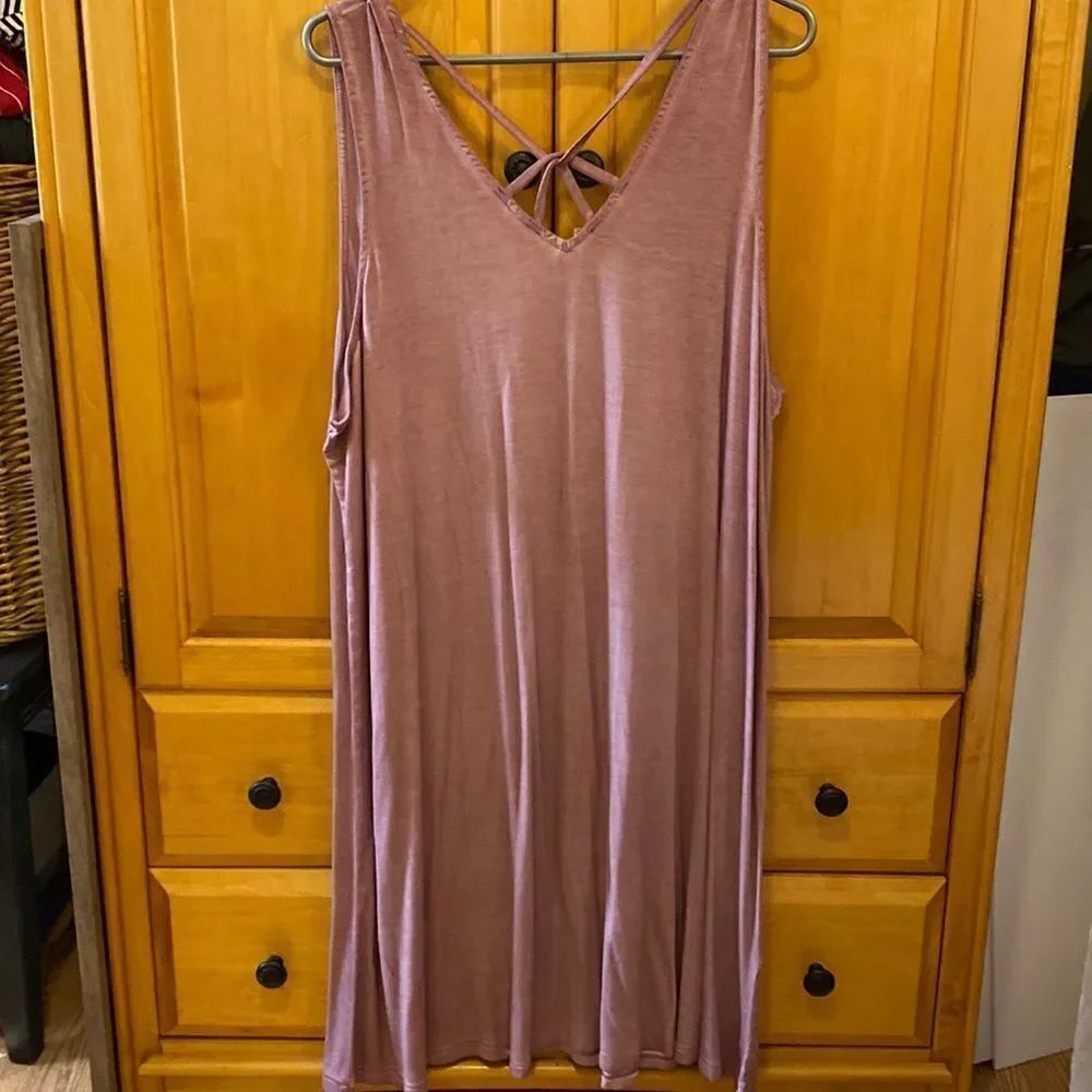 Rose water color swing sleeveless dress